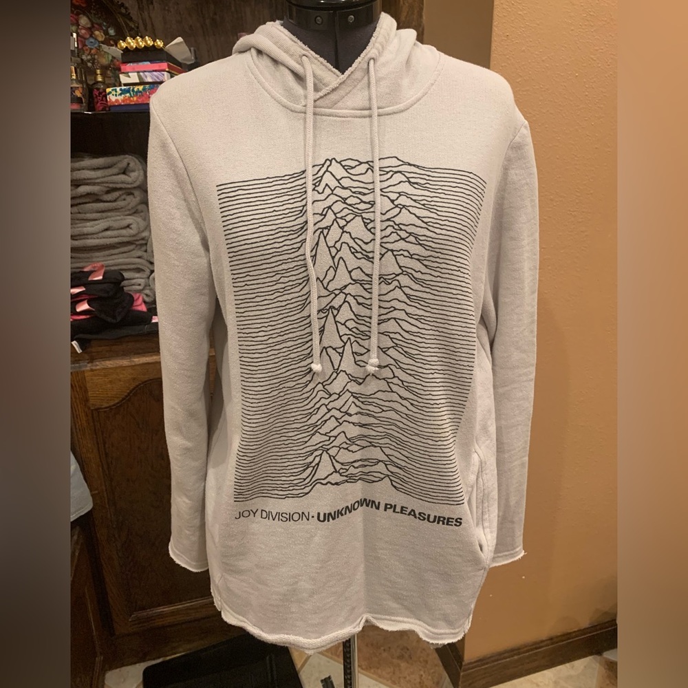 Joy Division Unknown Pleasures Pullover Hoodie, size small.